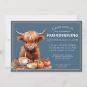 Rustikale Hochlandkuh-Freundschaft Einladung (Vorderseite)