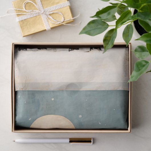 Rustikale Hochlandkuh im Winter Art Decoupage Seidenpapier (Geschenk)