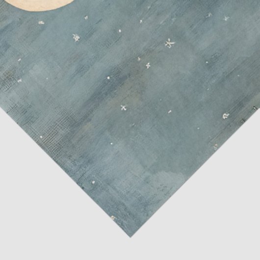 Rustikale Hochlandkuh im Winter Art Decoupage Seidenpapier (Ausschnitt)