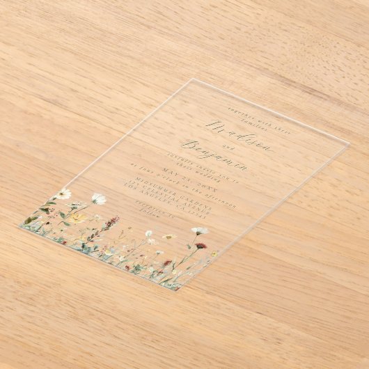 Rustikale Hochzeit Acryleinladungen (Ablage )