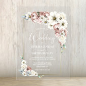 Rustikale Hochzeit Acryleinladungen