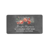 Rustikale Hochzeit Adressaufkleber (Vorne)