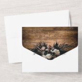 Rustikale Hochzeit All In One Einladung (Rückseite)