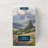 Rustikale Hochzeit All In One Einladung (Außenbereich)