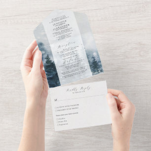 Rustikale Hochzeit - Alles in einer Einladung