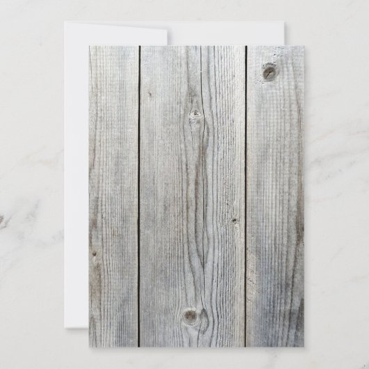 Rustikale Hochzeit am Dockside Rope Einladung (Rückseite)