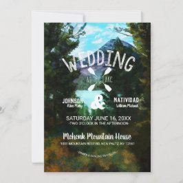 Rustikale Hochzeit am Seeufer Einladung