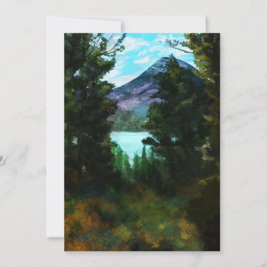 Rustikale Hochzeit am Seeufer Einladung (Rückseite)