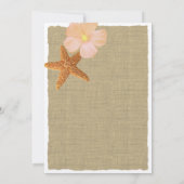 Rustikale Hochzeit am Strand Einladung (Rückseite)