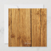 Rustikale Hochzeit am Strand Einladung (Rückseite)