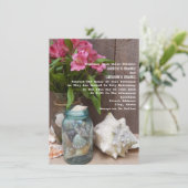 Rustikale Hochzeit am Strand Einladung (Stehend Vorderseite)