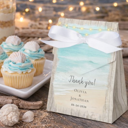 Rustikale Hochzeit am Strand Geschenkschachtel