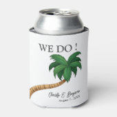 Rustikale Hochzeit am Strand mit tropischen Zielen Dosenkühler (Kanne Vorderseite)