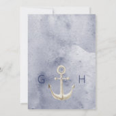 Rustikale Hochzeit am Strand von Floral Einladung (Rückseite)