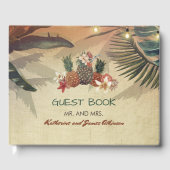 Rustikale Hochzeit am tropischen Strand Gästebuch (Vorderseite)