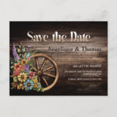 Rustikale Hochzeit Ankündigungspostkarte (Vorderseite)