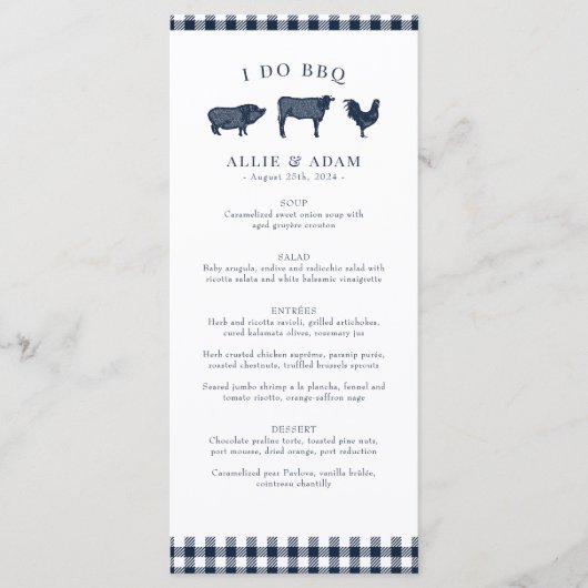 Rustikale Hochzeit auf Bauernhöfen oder ich mache  Menükarte (Vorderseite)