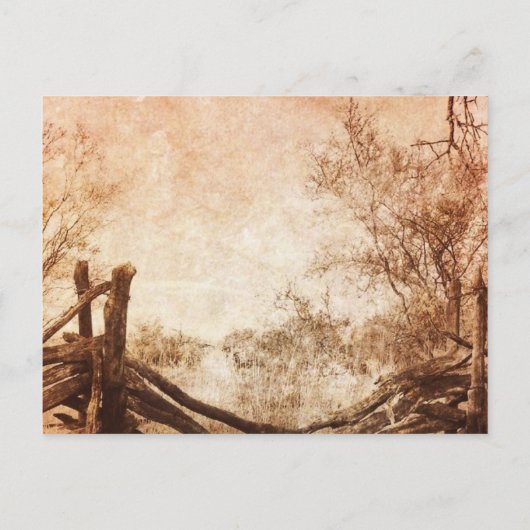 rustikale Hochzeit auf dem Bauernhof retten das Da Ankündigungspostkarte (Rückseite)