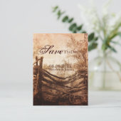 rustikale Hochzeit auf dem Bauernhof retten das Da Ankündigungspostkarte (Stehend Vorderseite)