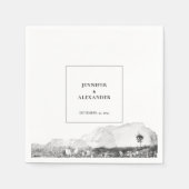 Rustikale Hochzeit auf dem Land Serviette (Vorderseite)