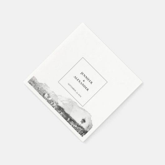 Rustikale Hochzeit auf dem Land Serviette (Ecke)