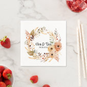 Rustikale Hochzeit auf der Terracotta Creme Serviette (Beispiel)