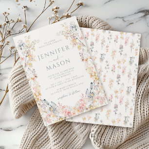 Rustikale Hochzeit auf der Wiese Einladung