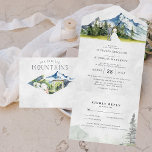 Rustikale Hochzeit auf einer Hochzeit All In One Einladung<br><div class="desc">Kommen Sie mit uns in die Berge! Set den Ton für eine rustikale Hochzeit mit einer maßgeschneiderten Einladung. Denken Sie an Blaue Ridge Mountains, Smoky Mountains, Appalachen, Rocky Mountains, Colorado etc. Diese "geräumige" Einladung ist eine gute Möglichkeit, Ihren Gästen zusätzliche Informationen über die Hochzeit zu geben. Auf diesen Karten können...</div>