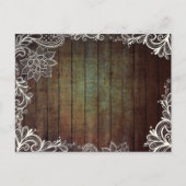 rustikale Hochzeit aus Barnholz Save the Date Ankündigungspostkarte (Rückseite)