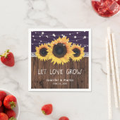Rustikale Hochzeit aus Holz - Burlap Lace Sonnenbl Serviette (Beispiel)