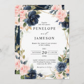 Rustikale Hochzeit aus Holz Einladung (Vorne/Hinten)