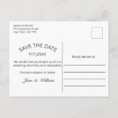 Rustikale Hochzeit aus Holz und Weiß Ankündigungspostkarte (Rückseite)