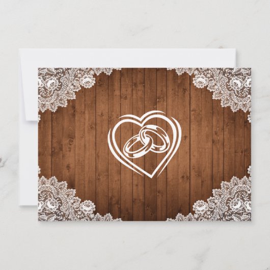 Rustikale Hochzeit aus Holz und Weiß Save The Date (Rückseite)