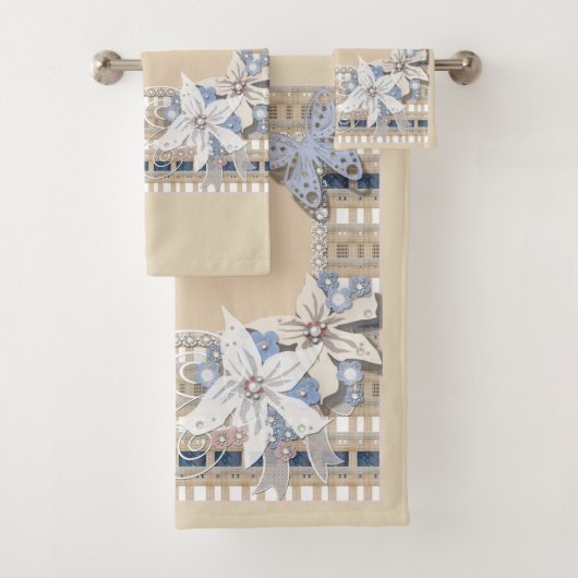 Rustikale Hochzeit Badhandtuch Set (Insitu)