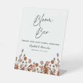 Rustikale Hochzeit Blumenblut Bar Sockelschild (Vorderseite)