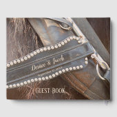 Rustikale Hochzeit brauner Western Gästebuch (Rückseite)