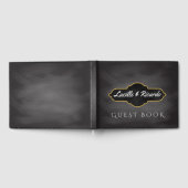 Rustikale Hochzeit | Chalkboard Monogram Gästebuch (Voll)