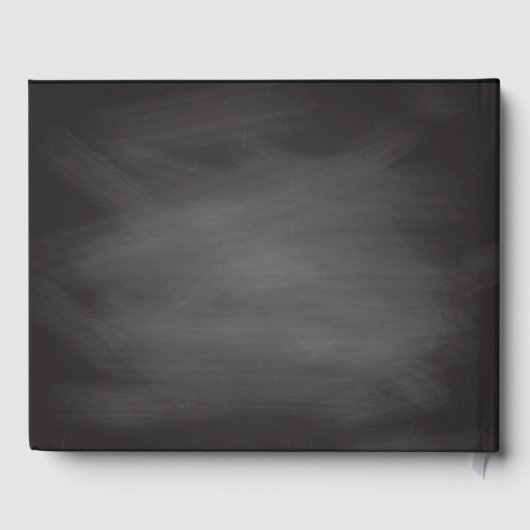 Rustikale Hochzeit | Chalkboard Monogram Gästebuch (Rückseite)