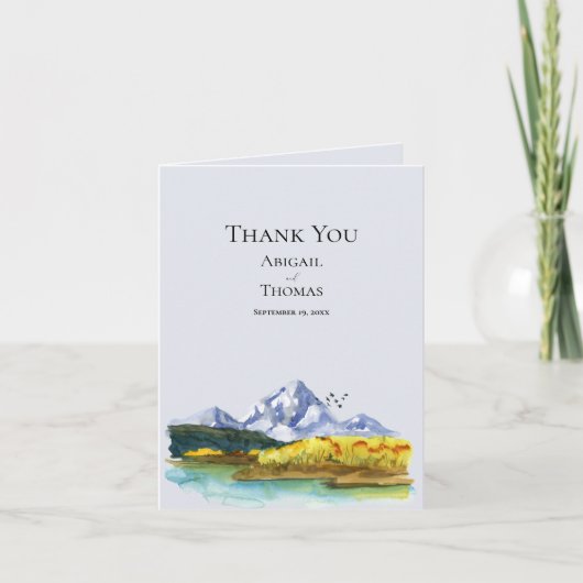 Rustikale Hochzeit dank Karte (Vorderseite)