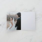 Rustikale Hochzeit dank Karte (Innenseite)