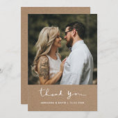 Rustikale Hochzeit danke Ihnen Kraft Paper (Vorne/Hinten)