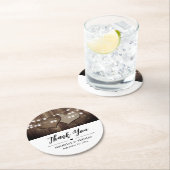 Rustikale Hochzeit danke Ihnen Papier Untersetzer (Vor Ort)