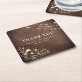Rustikale Hochzeit danke Ihnen Papier Untersetzer (angewinkelt)
