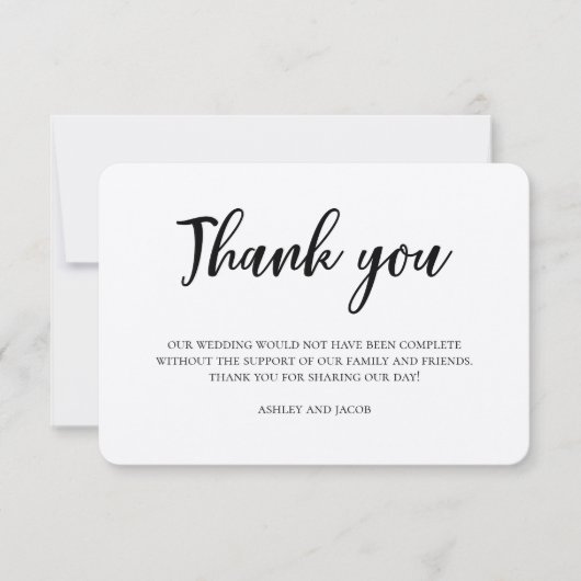 Rustikale Hochzeit danke. Moderne Länderbeschreibu Einladung (Vorderseite)