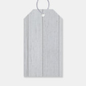 Rustikale Hochzeit Danke - Türkis und Korallen Geschenkanhänger (Rückseite)