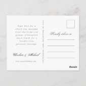 Rustikale Hochzeit danken Ihnen Foto Postkarte (Rückseite)