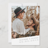 Rustikale Hochzeit Dankeschön Card mit individuell Dankeskarte (Vorderseite)