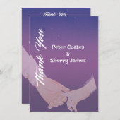 Rustikale Hochzeit Dankeschön Karte (Vorne/Hinten)