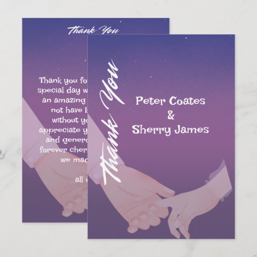 Rustikale Hochzeit Dankeschön Karte (Vorne/Hinten)