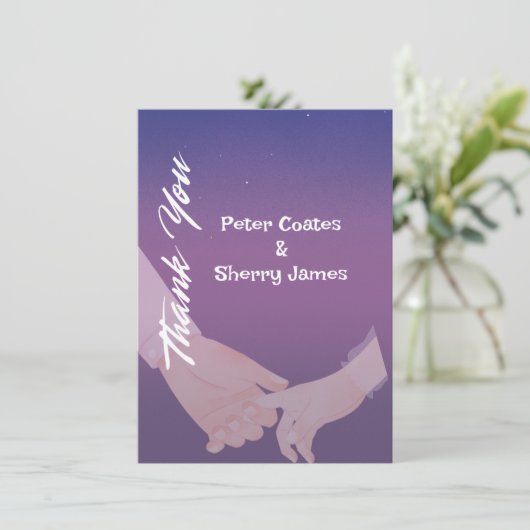 Rustikale Hochzeit Dankeschön Karte (Stehend Vorderseite)